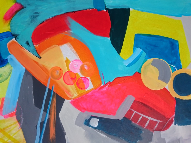 Newlyn - Art work in acrylic on aluminium by Kirsten Mortimer